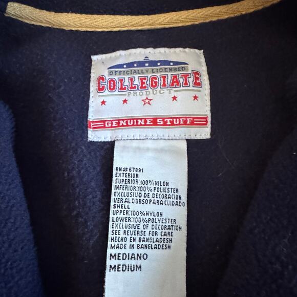 Vintage 1990s Collegiate Notre Dame Fighting Irish Gold Fleece Jacket Men's M - Picture 6 of 14